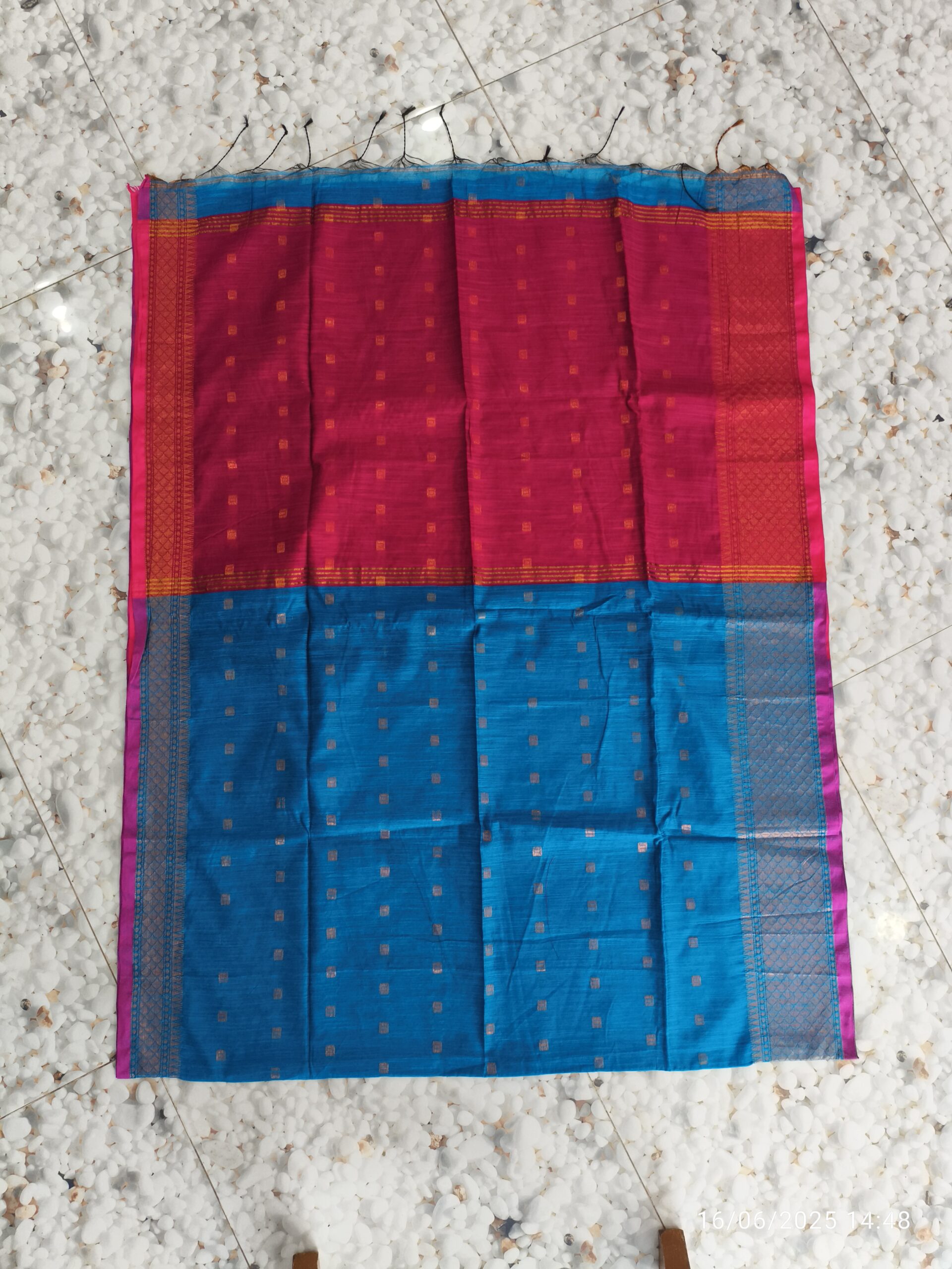 Dual Colour Copper Jori Handloom - Image 3