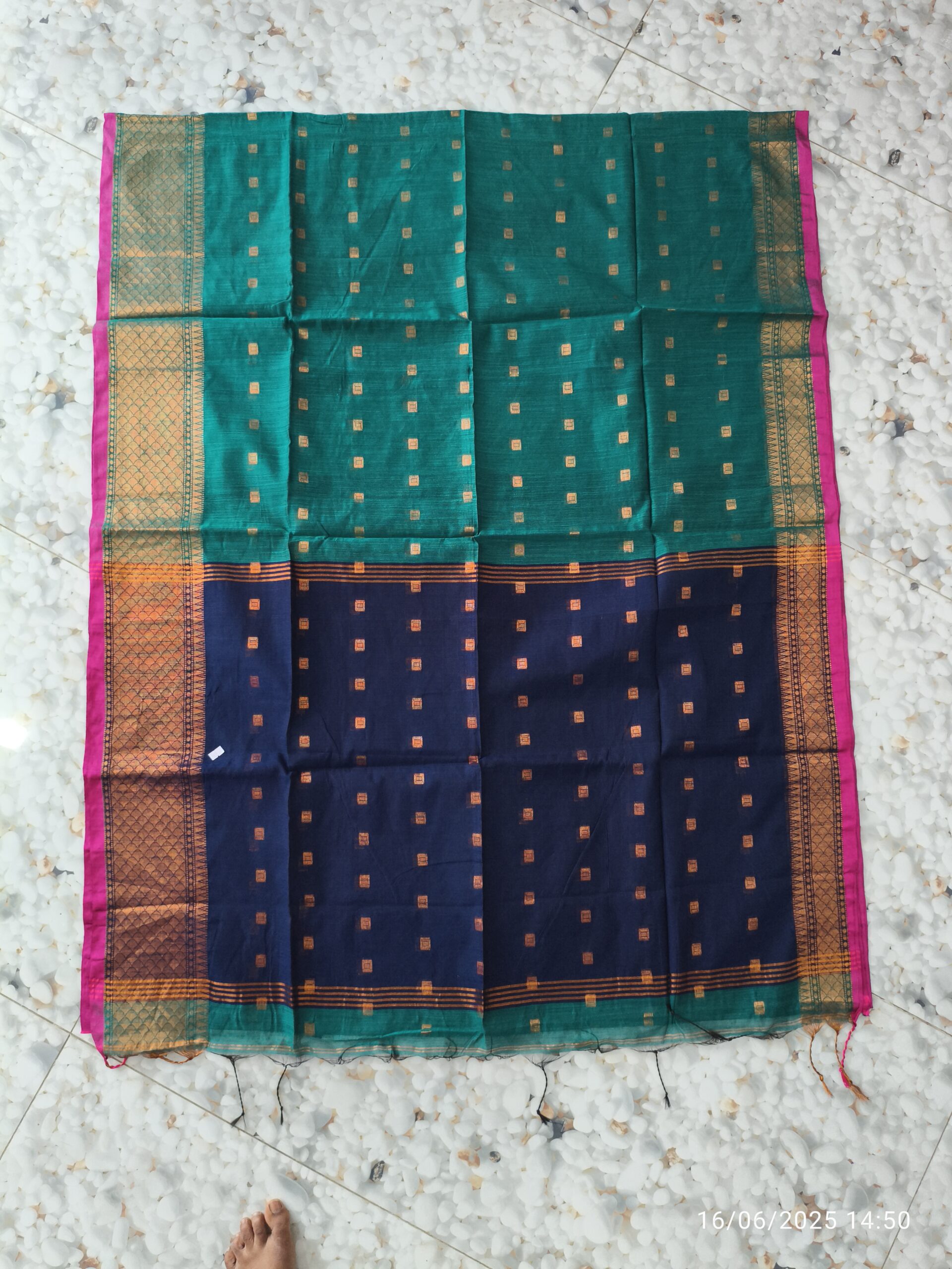 Dual Colour Copper Jori Handloom - Image 5